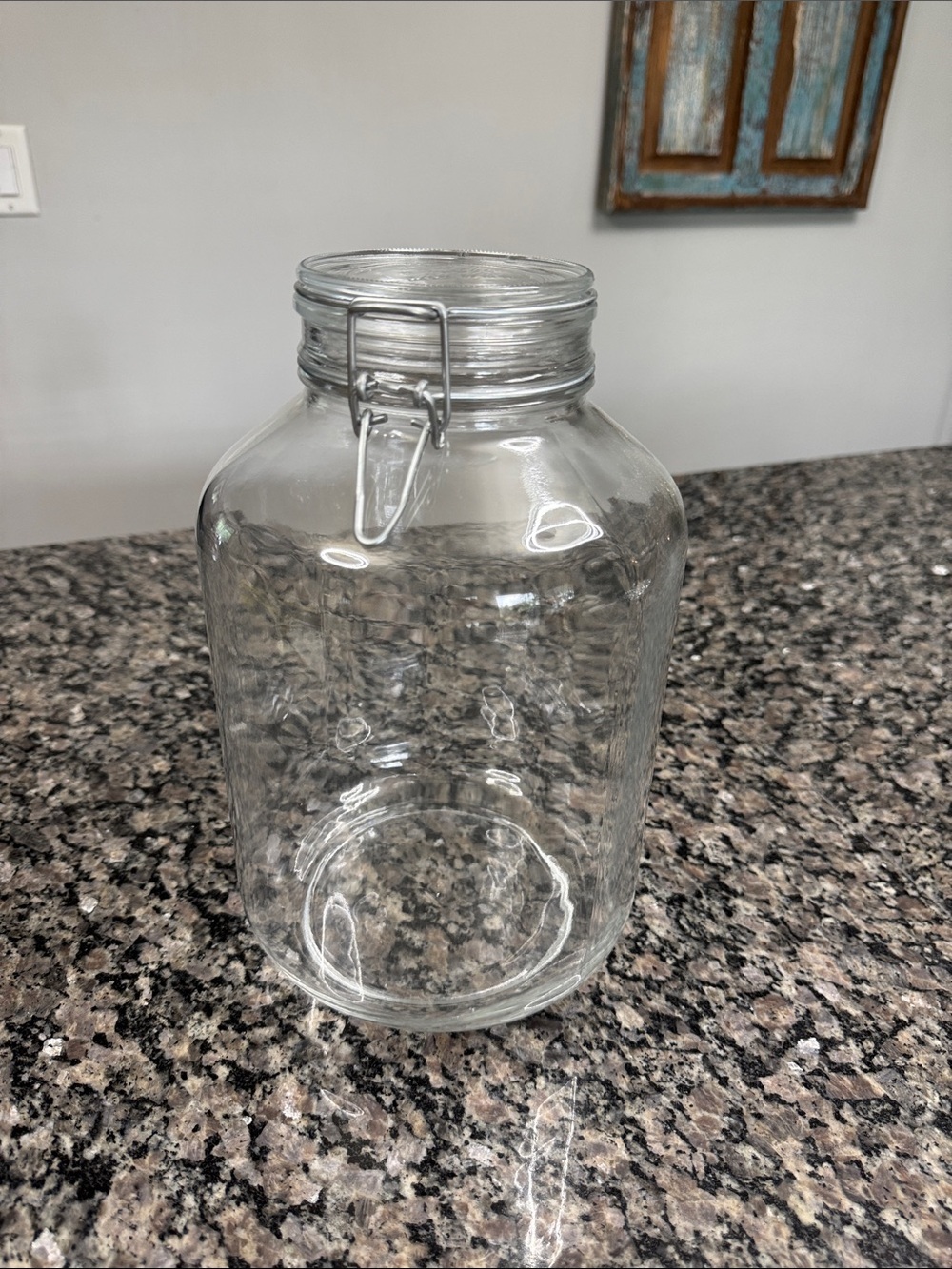 Glass Storage Jar with Airtight Clamp Lid - Clear 5L